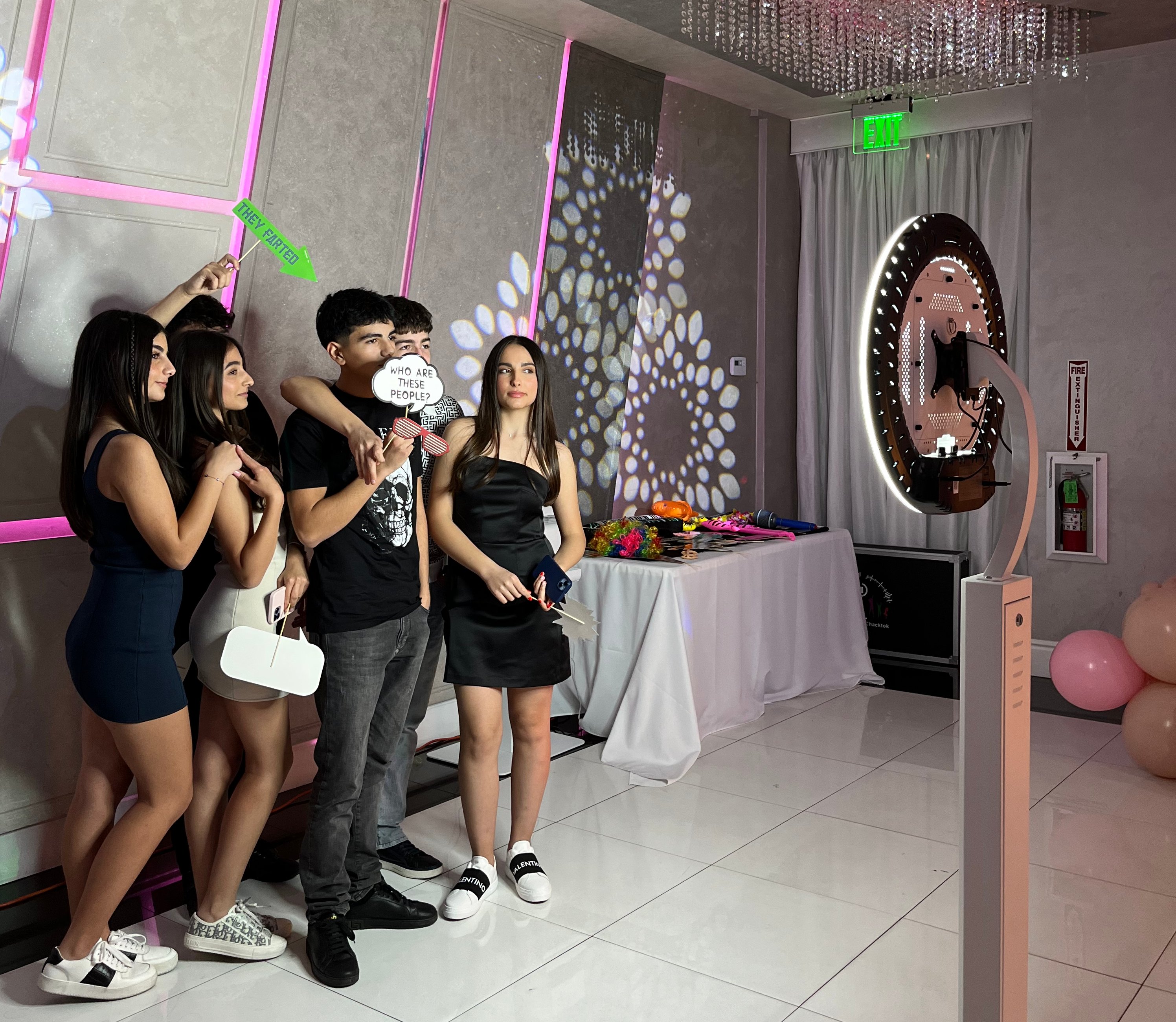 Guests enjoying the photobooth